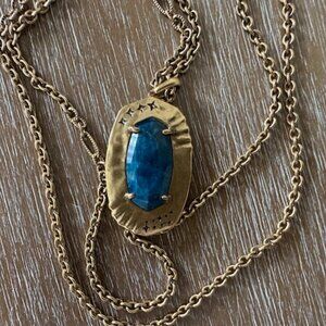 Kendra Scott Long Teal Necklace